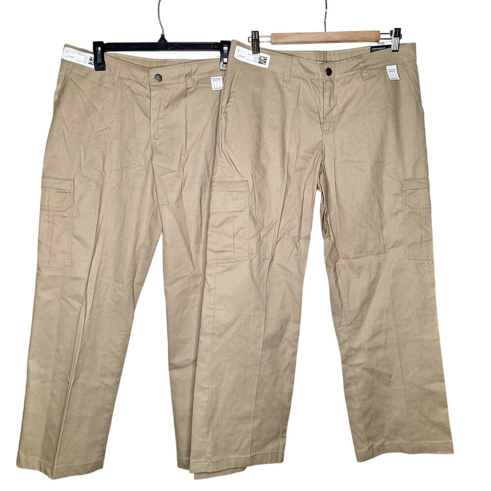 Dickies Uniform Cargo Pants Women 10 UU x 28" inseam Khakis Work Utility Pockets